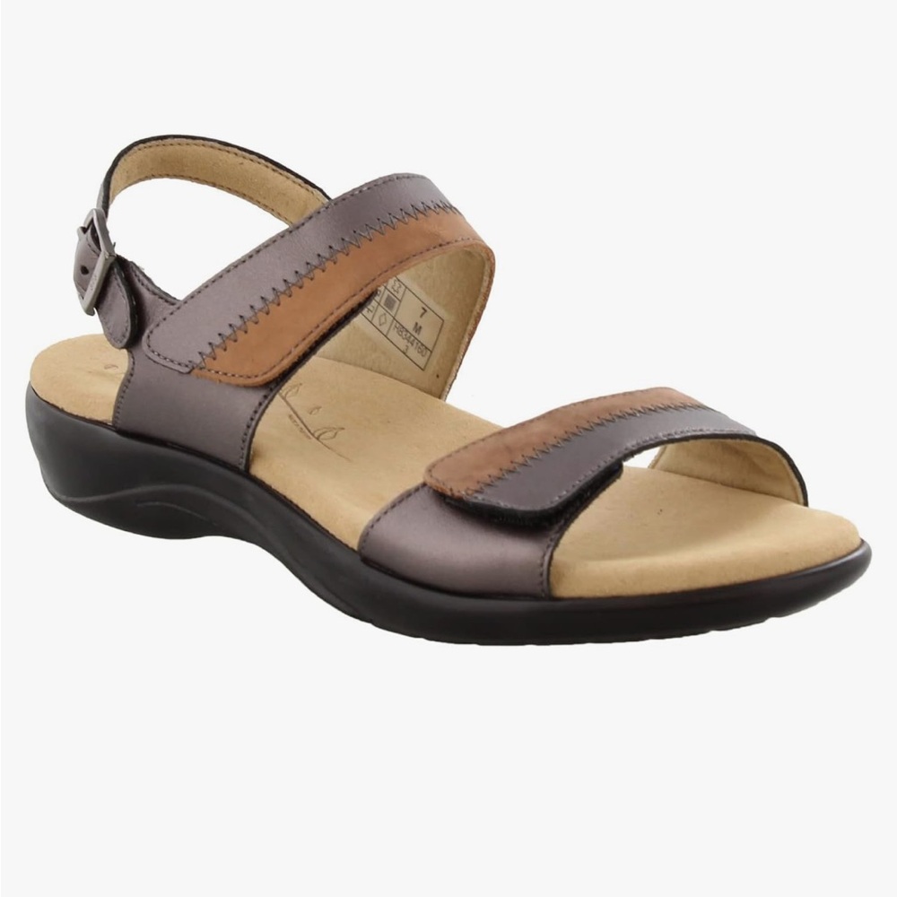 SAS Pampas Warm Brown Strappy Leather Slingback Comfort Sandal Shoes 9 Women’s